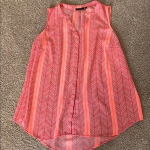 Pink & Orange Blouse with Chevron detail